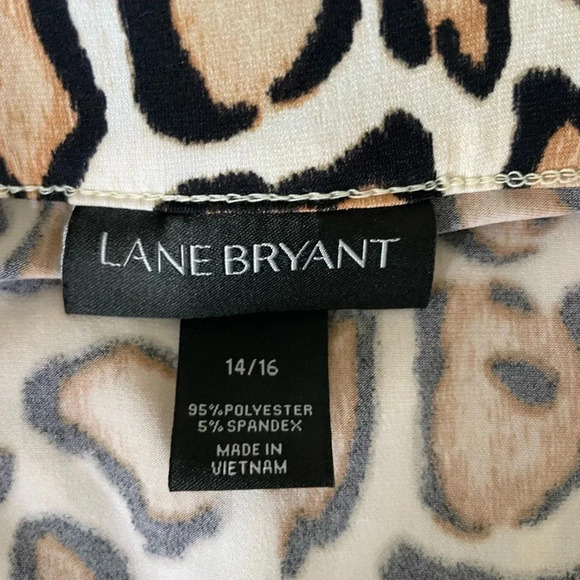 Lane Bryant leopard side ruched midi open slit skirt - Picture 4 of 7